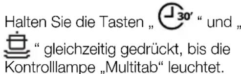ELECTROLUX ESL6355LO - So schalten Sie die Option Multitab ein: - 1