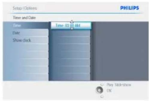 PHILIPS 10FF2CWO - Affichage de l'horloge: - 1