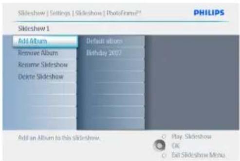 PHILIPS 10FF2CWO - Suppression d'un album du diaporama - 4