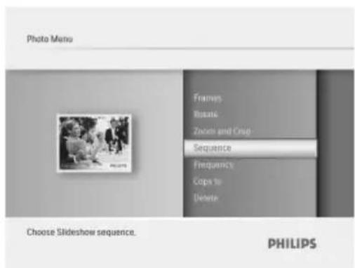 PHILIPS 7FF3FPB - Ordre du diaporama - 1