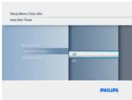 PHILIPS 7FF3FPB - Naviguez a droite pour selectionner Arret auto. Marche/Arret. - 1