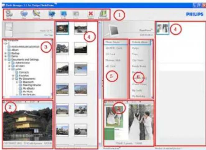 PHILIPS 7FF2FPA - Kpatkoe onncaHne nporpaMMb Phillips Photo Manager - 1