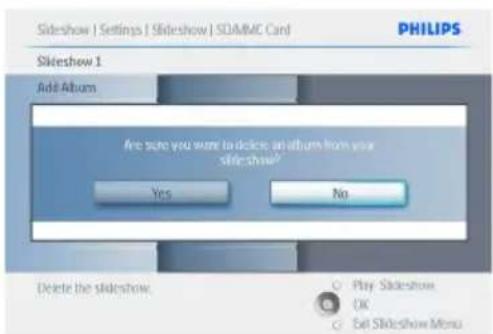 PHILIPS 7FF2CME - Suppression d'un diaporama - 5