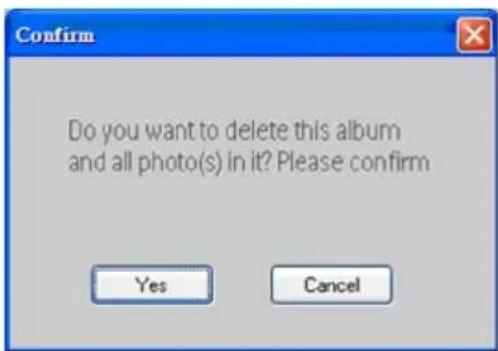 PHILIPS 7FF2FPAS - Löschen von Alben und Fotos - 1
