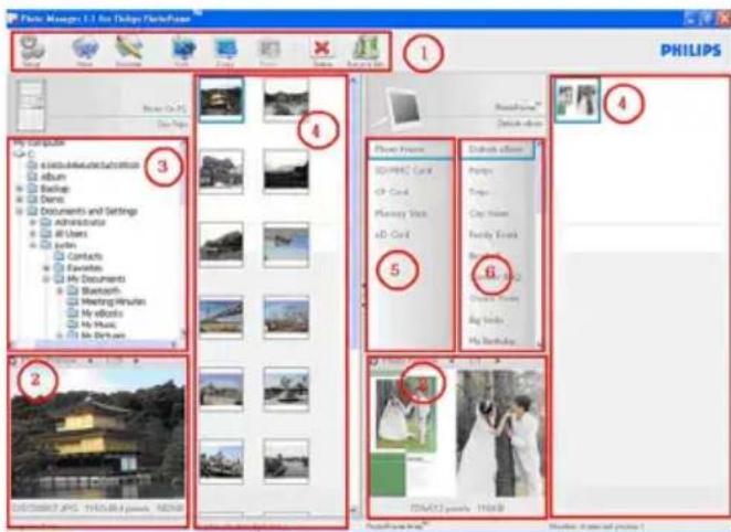 PHILIPS 7FF2FPAS - Vue d'ensemble de Phillips Photo Manager - 1