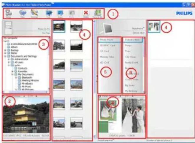 PHILIPS 7FF2FPAS - Vista general de Phillips Photo Manager - 1
