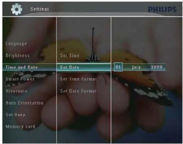 PHILIPS SPF7010 - Réglage de l'heure/de la date - 3