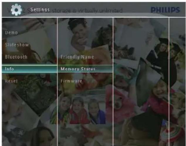 PHILIPS SPF7010 - Affichage des informations du PhotoFrame - 2
