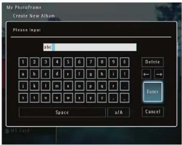 PHILIPS SPF7010 - Creation d'un album - 2
