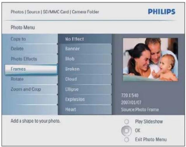 PHILIPS SPF4008 - Sélection d'un cadre photo - 1