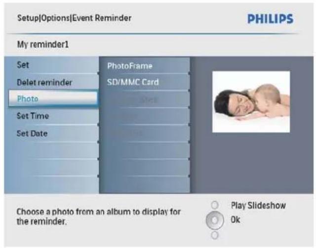 PHILIPS SPF4008 - Sélection d'une photo de rappel - 4