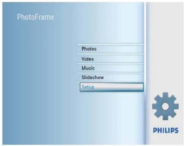 PHILIPS SPF4008 - Dans le menu principal, sélectionnez [Confi guration], puis appuyez sur OK pour confi mer. - 1