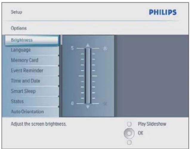 PHILIPS SPF4008 - Réglage de la luminosité de l'écran - 1