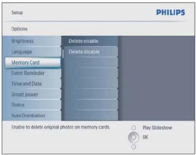 PHILIPS SPF4008 - Protection/suppression de la protection du contenu de la carte mémoire - 1