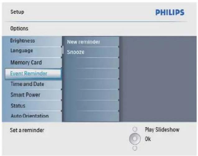 PHILIPS SPF2107 - Вибір фотографії для нагадування - 2