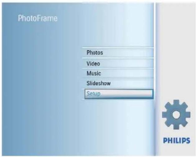 PHILIPS SPF2107 - У головному меню виберіть [Setup] і для підтвердження натисніть OK. - 1