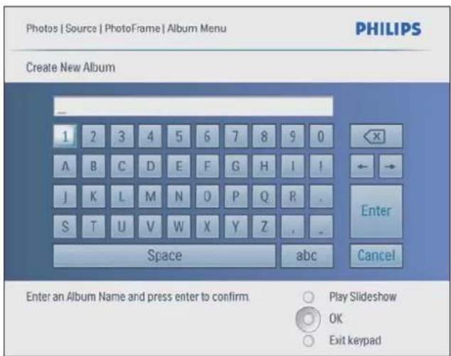 PHILIPS SPF2107 - Створення альбому - 2