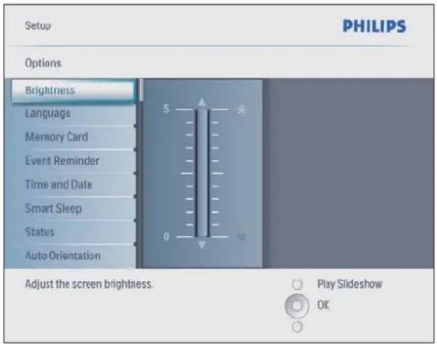 PHILIPS SPF2107 - Вибір мови екранного - 3