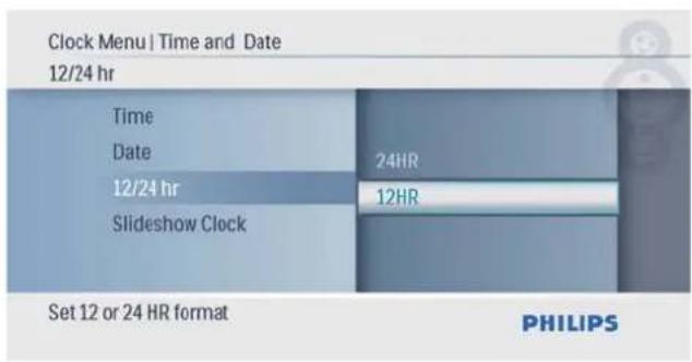 PHILIPS SPF1017 - Réglage de la date et de l'heure - 3