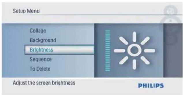 PHILIPS SPF1017 - Réglage de la luminosité de l'écran - 2