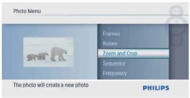 PHILIPS SPF1017 - Zoom et recadrage d'une photo - 1