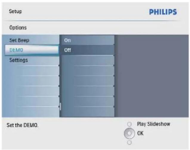 PHILIPS SPF4208 - Activation d'une démo - 2