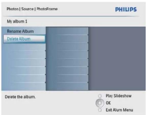 PHILIPS SPF4208 - Suppression d'un album - 1