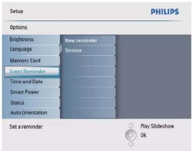 PHILIPS SPF2027 - Activation/désactivation d'un rappel - 2