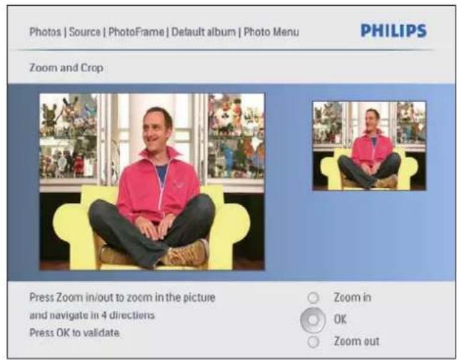 PHILIPS SPF2027 - Zoom et recadrage d'une photo - 1
