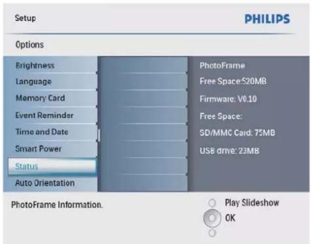 PHILIPS SPF2027 - Sélectionnez [État]. - 1