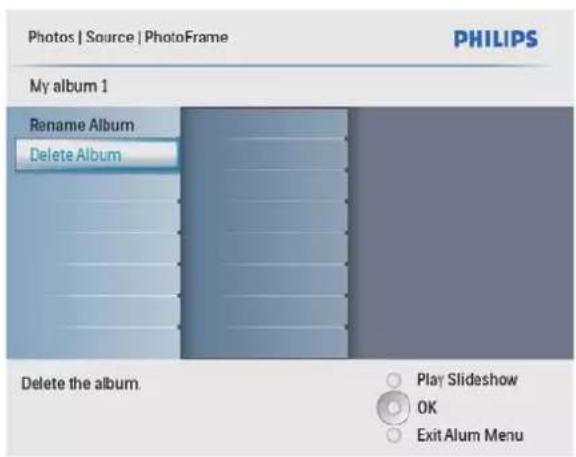 PHILIPS SPF2027 - Suppression d'un album - 1