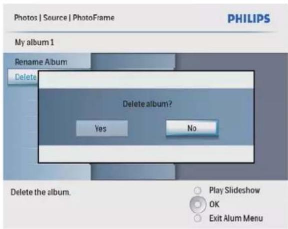 PHILIPS SPF2027 - Suppression d'un album - 2