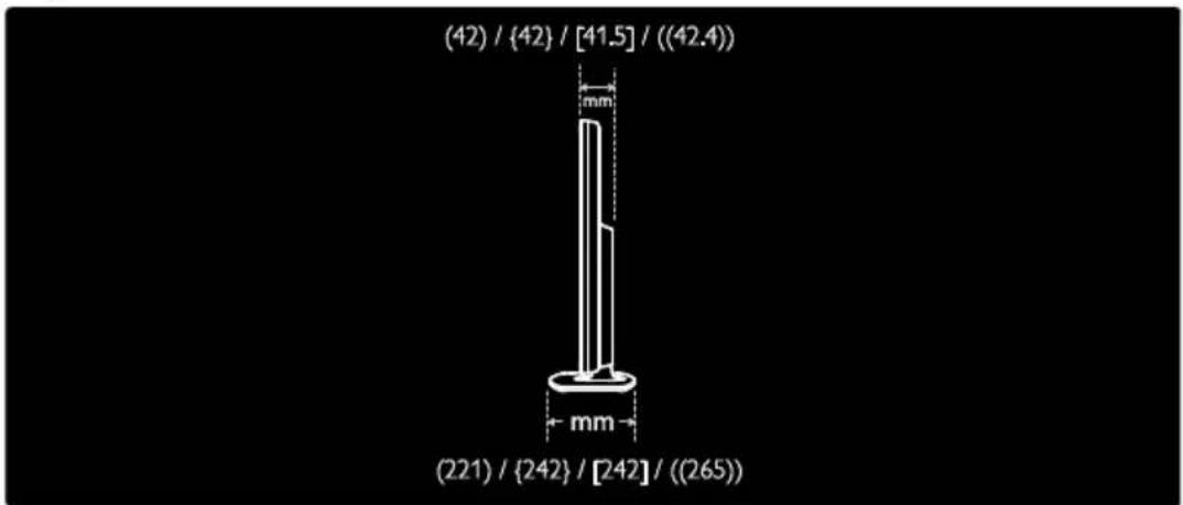 PHILIPS 42PFL7685H - Διαστάσεις - 2