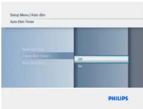 PHILIPS 8FF3FPW - Naviguez a droite pour selectionner Arret auto. Marche/Arret. - 1