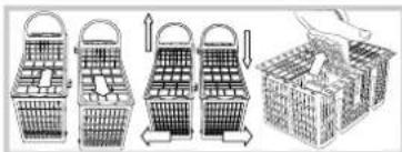 HOTPOINT-ARISTON LFFA+ 8H141 EU - Unterer Korb und Besteckkorb - 8