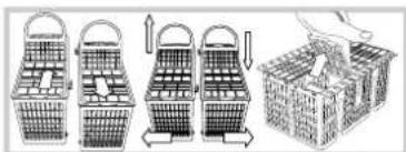 HOTPOINT-ARISTON LFFA+ 8H141 EU - Cesto inferior e cesto dos talheres - 8