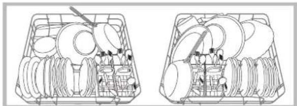 HOTPOINT-ARISTON LFF 815 EUHA.R - Exemples de chargement du panier inférieur - 1