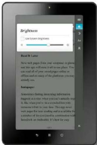 JABRA Vox - Régler la luminosité de l'écran dans l'application kobo - 1