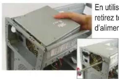 GIGABYTE GAB85MD2V - Préparation du boîtier et installation d'un bloc d'alimentation - 1
