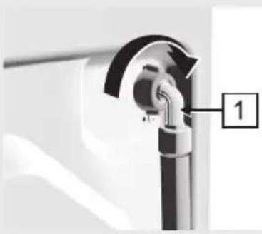GORENJE WS53121S - Branchement du fl exible d'alimentation en eau - 1