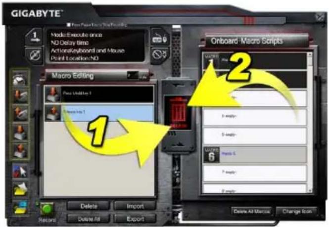 GIGABYTE Aivia K8100 V2 - Löschen einer Makro-Bearbeitung oder eines Makro-Skriptes - 1