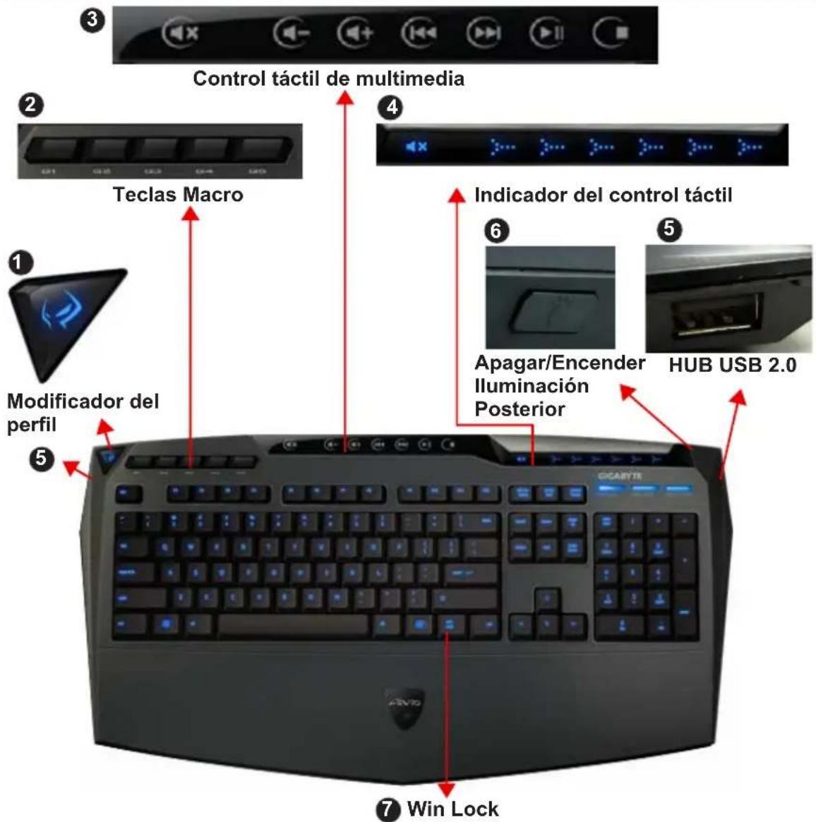 GIGABYTE Aivia K8100 V2 - Información general sobre el Teclado - 1