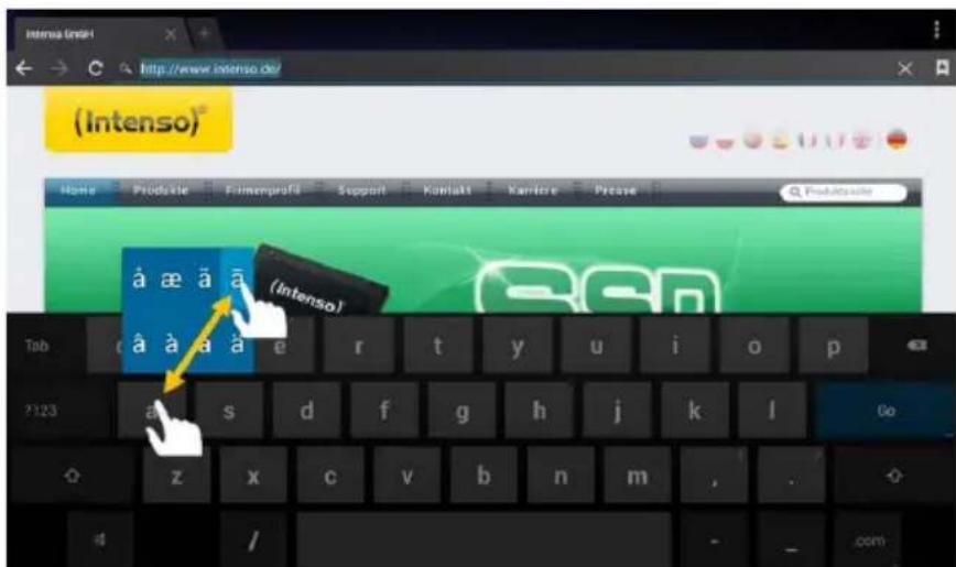 INTENSO TAB 1004 - Special character input - 1