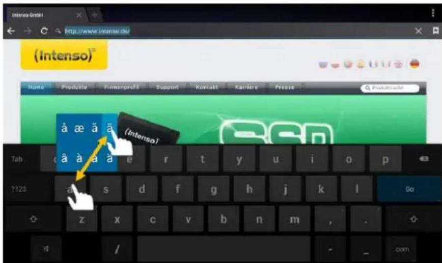 INTENSO TAB 1004 - Inserir sintbolos - 1