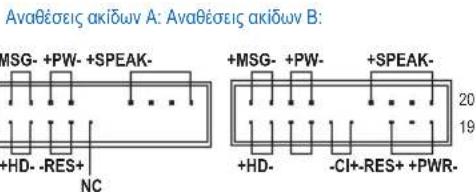 GIGABYTE GAC1007UN - Σύνδεση καλωδιών στις εσωτερίκες συνδέσεις - 2