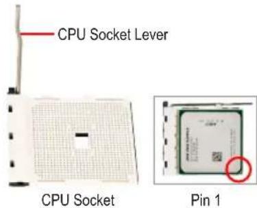 GIGABYTE GAC1007UN - Installing an AMD CPU (skip this step if the motherboard has a built-in CPU) - 1