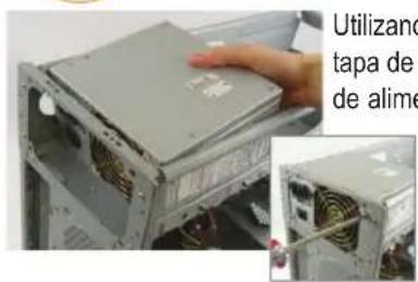 GIGABYTE GAC1007UN - Preparación de la caja e instalación de la fuente de alimentación - 1