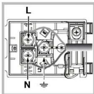 HOTPOINT-ARISTON FHS 21 IXHA S - Fitting the power supply cable - 2