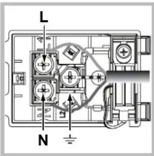 HOTPOINT-ARISTON FHS 83 C IXHA S - Montaje del cable de alimentacion electrica - 2