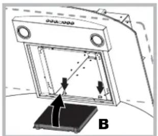 HOTPOINT-ARISTON HGA 6.5 AM XHA - Manutenzione del fi ltro al carbone (B) - 2